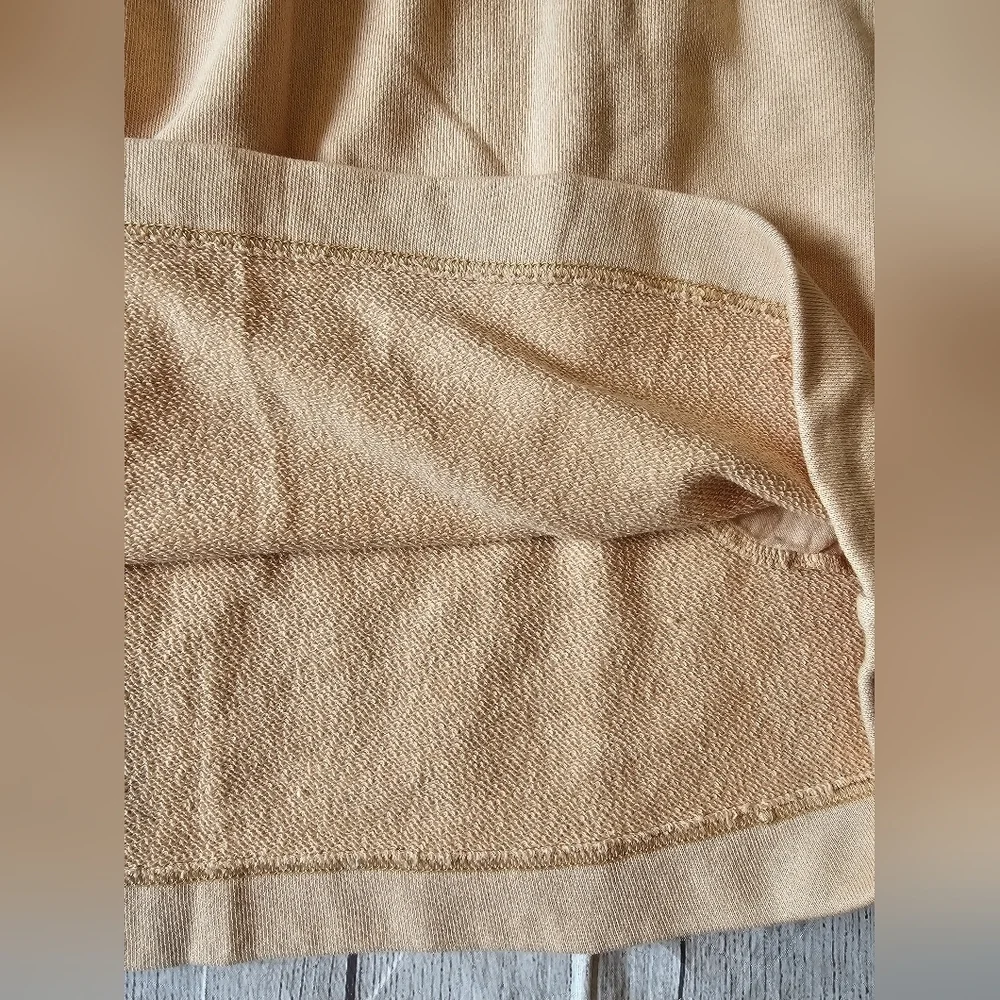 Aerie Size Medium Pull On Fleece Mini Skirt Pockets Butter Khaki Color Casual - Picture 6 of 10